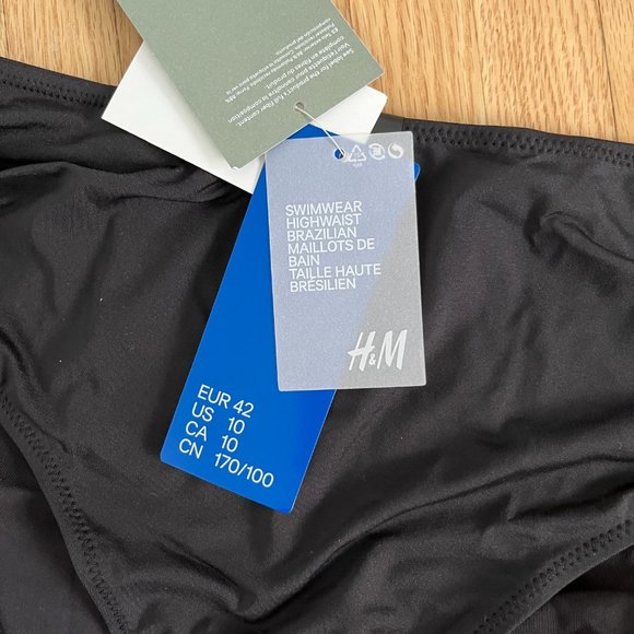 H&M High-Waisted Brazilian Bikini Bottom Sz 10 - Picture 5 of 5